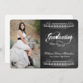 Faire-part Tableau noir 5x7 Tableau noir Senior (Devant / Derrière)