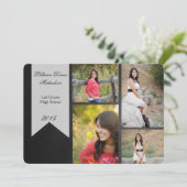 Faire-part Tableau noir 5x7 Tableau noir Senior (Debout devant)