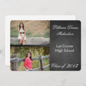 Faire-part Tableau noir 5x7 Tableau noir Senior (Devant / Derrière)