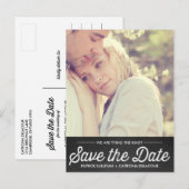 FAIRE-PART TABLEAU NOIR RUSTIQUE | CARTE POSTALE PHOTO SAVE T (Devant / Derrière)