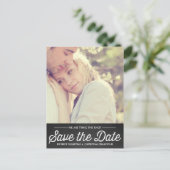 FAIRE-PART TABLEAU NOIR RUSTIQUE | CARTE POSTALE PHOTO SAVE T (Debout devant)