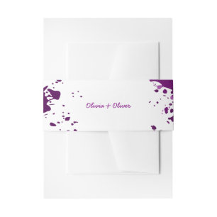 Faire-part Tache artistique de peinture violette - Bandeau ve