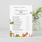 Faire-part Tacos Mariée et mariée trivia jeu de douche nuptia (Debout devant)