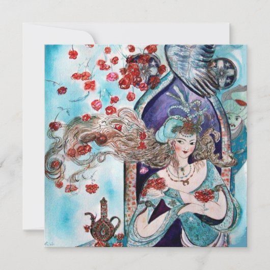 Faire-part TAILLE DE LA FOIRE TURQUE, bleu clair bleu blanc (Devant)