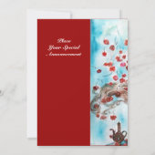 Faire-part TAILLE DE LA FOIRE TURQUE, bleu clair bleu blanc (Dos)