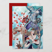 Faire-part TAILLE DE LA FOIRE TURQUE, bleu clair bleu blanc (Devant / Derrière)