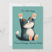 Faire-part Taker Nap Professionnel Drôle Chat Dormir (Devant)