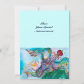 Faire-part TALE DE FOYER TURQUE / PHOENIX AVEC POMME, bleu (Dos)