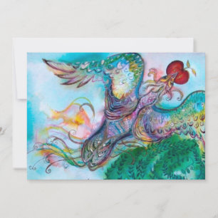 Faire-part TALE DE FOYER TURQUE / PHOENIX AVEC POMME, rouge