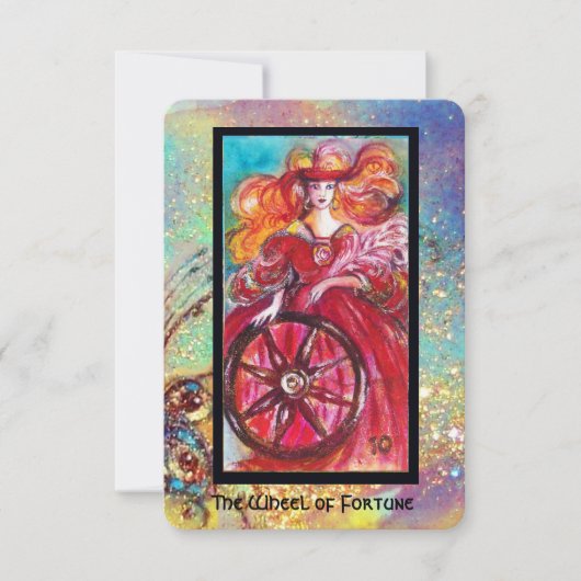 FAIRE-PART TAROTES DES OMBRES PERDUES / LA ROUE DE FORTUNE (Devant)