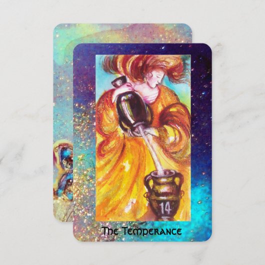 FAIRE-PART TAROTES DES OMBRES PERDUES / LA TEMPÉRANCE (Devant / Derrière)