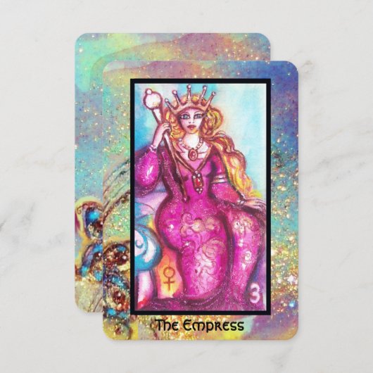 FAIRE-PART TAROTES DES OMBRES PERDUES / L'EMPRESSE (Devant / Derrière)