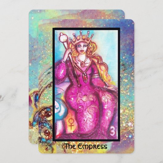 FAIRE-PART TAROTES DES OMBRES PERDUES / L'EMPRESSE (Devant / Derrière)