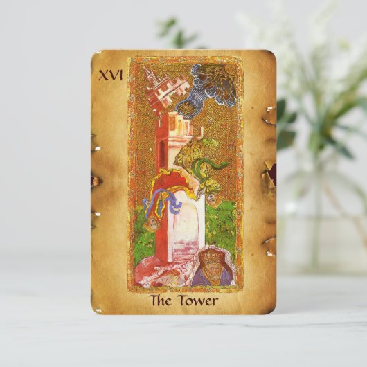FAIRE-PART TAROTS ANCIENS RENAISSANCE 16 / LA TOUR (Debout devant)