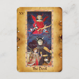 FAIRE-PART TAROTS DE RENAISSANCE ANTIQUE 15 / LE DIABLE