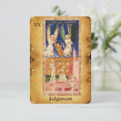 FAIRE-PART TAROTS DE RENAISSANCE ANTIQUE 20 / JUGEMENT (Debout devant)