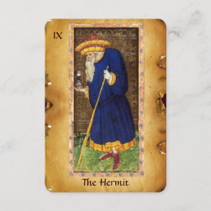 FAIRE-PART TAROTS DE RENAISSANCE ANTIQUE 9 / L'HERMIT