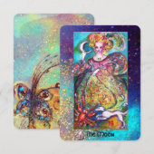 FAIRE-PART TAROTS DES OMBRES PERDUES / LA DAME DE LA LUNE (Devant / Derrière)