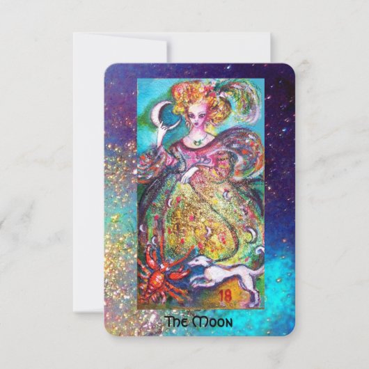 FAIRE-PART TAROTS DES OMBRES PERDUES / LA DAME DE LA LUNE (Devant)