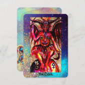 Faire-part TAROTS DES OMBRES PERDUES / LE DIABLE Pearl (Devant / Derrière)