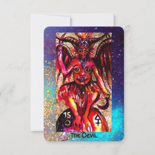 Faire-part TAROTS DES OMBRES PERDUES / LE DIABLE Pearl (Devant)