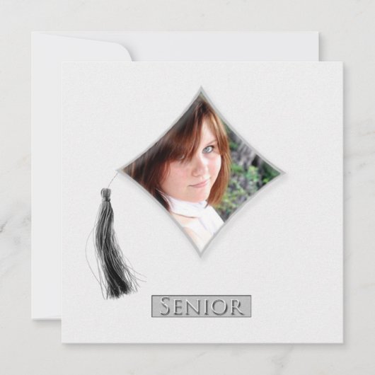 Faire-part Tassel de graduation en diamant (Devant)