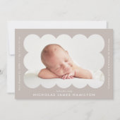 Faire-part Taupe Moderne Châtelet photo Cadres de photo Naiss (Devant)