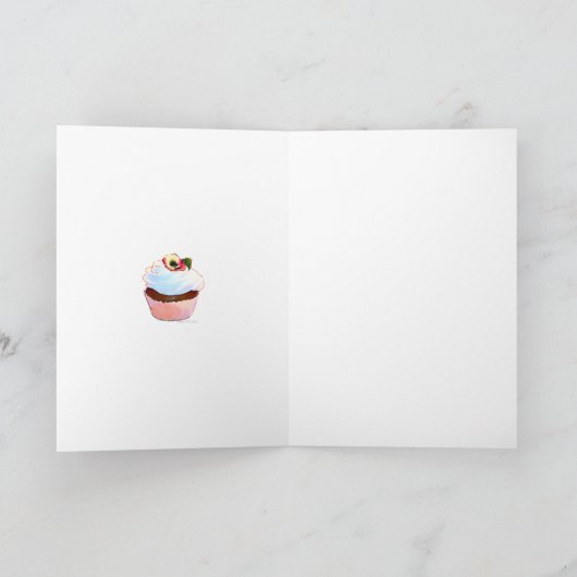 Faire-part Tea Party Cupcake Design (Intérieur)