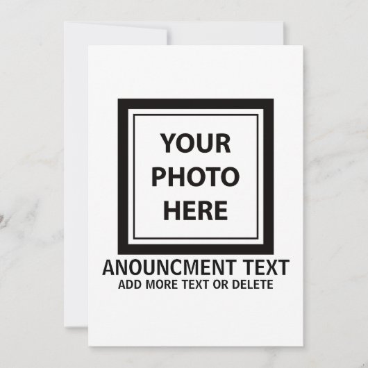 Faire-part Télécharger une photo et ajouter du texte - Person (Devant)