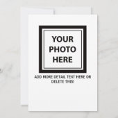 Faire-part Télécharger une photo et ajouter du texte - Person (Dos)