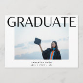 Faire-part temple modifiable style collège photo diplôme (Devant)