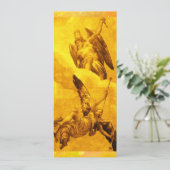 Faire-part TEMPS ET FAME, jaune (Debout devant)