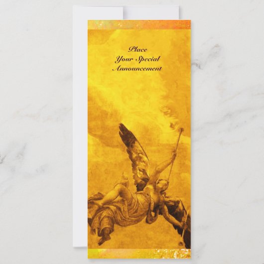 Faire-part TEMPS ET FAME, jaune (Dos)