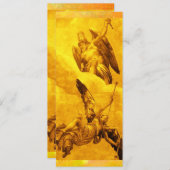 Faire-part TEMPS ET FAME, jaune (Devant / Derrière)