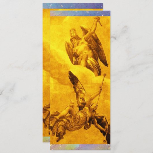 Faire-part TEMPS ET FAME, jaune (Devant / Derrière)