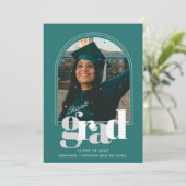 Faire-part Tendance Arch Photo Graduation Party (Debout devant)