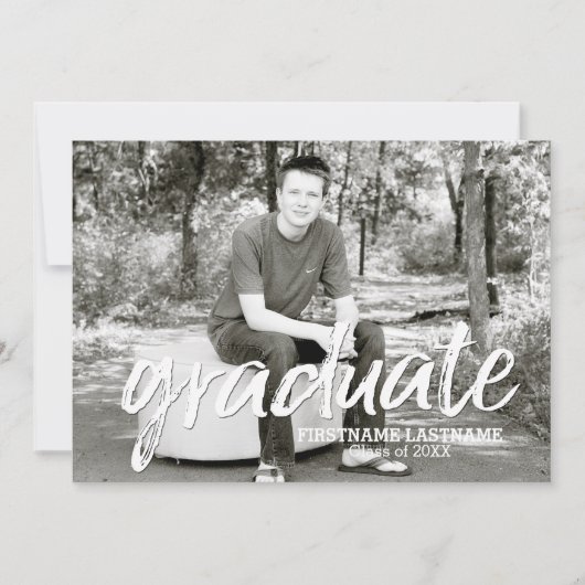 Faire-part tendance avec 4 photos (Devant)