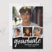 Faire-part tendance Black Graduation Party 4 Photo (Devant)