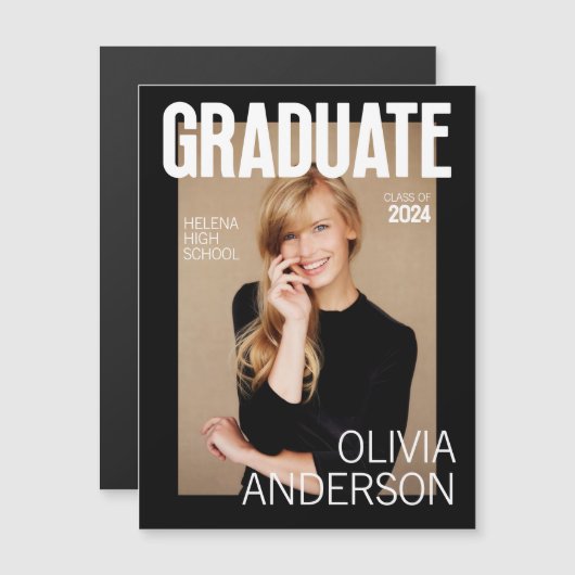 Faire-part tendance de couverture de magazine (Devant / Derrière)