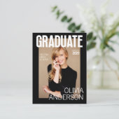 Faire-part tendance de couverture de magazine (Debout devant)