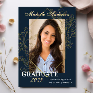 Faire-part tendance élégante de graduation