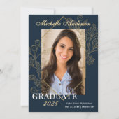 Faire-part tendance élégante de graduation (Devant)