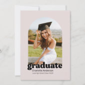 Faire-part tendance rétro en Blush (Devant)