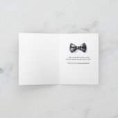 Faire-part Tenue d'aquarelle moderne pour proposition de garç (Intérieur)