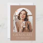 Faire-part Terracotta légère | Classic Arch Photo Graduation  (Devant)