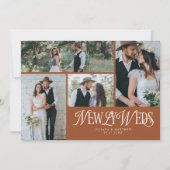 Faire-part Terracotta Newlyweds Multi Photo Mariage (Devant)
