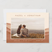 Faire-part Terracotta Ombre | Photo minimaliste Enregistrer l (Devant)