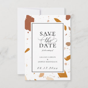 Faire-part Terrazzo Terrazzo Motif Enregistrer la date