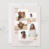 Faire-part Terre cuite géométrique multiphoto moderne (Devant)