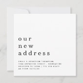 Faire-part Texte contemporain Déplacement de nouveaux détails (Devant)